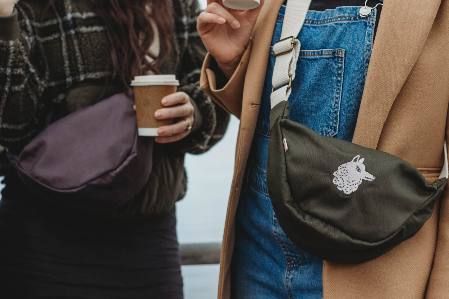 Canvas Moonbag in Charcoal (Astrid Blumer Collab)