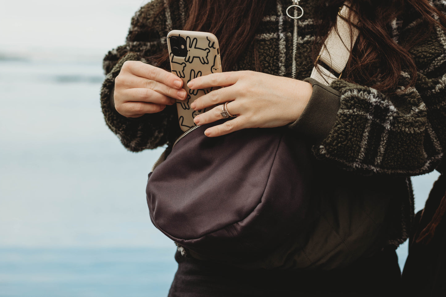 Canvas Moonbag in Charcoal (Astrid Blumer Collab)